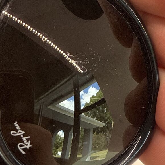 Ray Ban RB4191 601/71 Black Round Gray Oversized Sunglasses 57-19 135 Jackie O - Picture 3 of 12